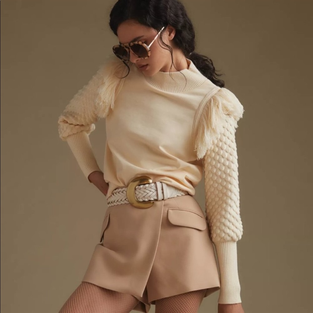 Anthopologie fringe sweater